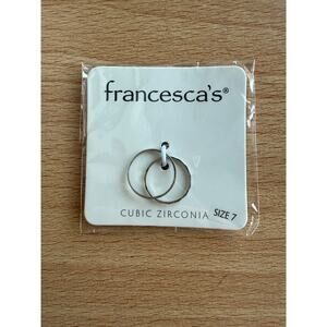 NWT Silver Tone Ring Duo